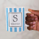 Search for blue white stripes pattern mugs Modern