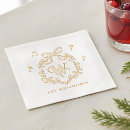 Search for monogram christmas napkins Whimsical