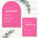 Search for fuchsia wedding invitations Vibrant