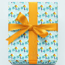 Search for white owl wrapping paper Blue