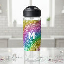 Search for monogram water bottles Glitter