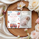 Search for rescue birthday invitations Firetruck