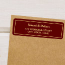 Search for maroon and gold return address labels Red