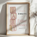 Search for baby shower block sign posters For her