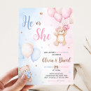 Search for bears gender reveal invitations Cute