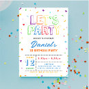Search for rainbow colors birthday invitations Fun