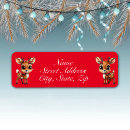 Search for red floral return address labels Blue