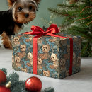 Search for yorkie christmas wrapping paper Vintage