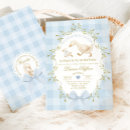Search for blue gingham invitations Whimsical