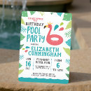 Search for cute pool party invitations Flamingo