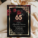 Search for elegant 65th birthday invitations Red