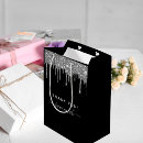 Search for silver glitter gift bags Thank you