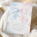 Search for snowflake gender reveal invitations Pink or blue