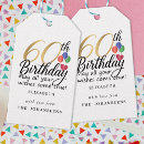 Search for 60th birthday gift tags Typography