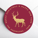 Search for red stag stickers Merry christmas