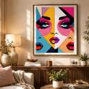 Search for black red pop art posters White