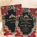 Search for bling quince invitations Princess tiara crown