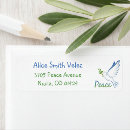 Search for peace dove return address labels Blue