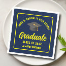 Search for navy blue and yellow napkins High school