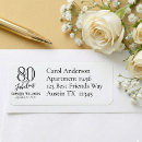 Search for 80th birthday return address labels 80 year old