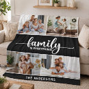 Search for family photo blankets Black and white