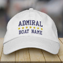 Search for white name hats Boat