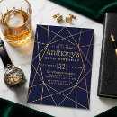 Search for blue geometric pattern invitations Party