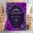Search for purple silver quinceanera invitations Floral