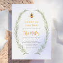 Search for sweet as can bee baby shower invitations Greenery