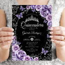 Search for lilac quinceanera invitations Fairytale princess tiara crown