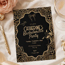 Search for glam hens party invitations Black and gold
