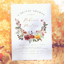 Search for fall floral bridal shower invitations Boho