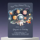 Search for solar system birthday invitations Blue