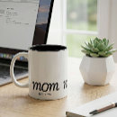 Search for mom est mugs Typography
