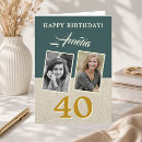 Search for 40th green birthday cards Modern