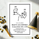 Search for 24th invitations Black and white