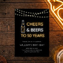 Search for beer 50th birthday invitations Funny