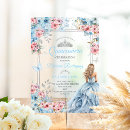Search for blue and silver baby birthday invitations Floral