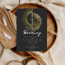 Search for sun and moon wedding invitations Modern