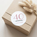Search for forty is fabulous stickers Elegant birthday party