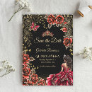 Search for red black save the dates Floral
