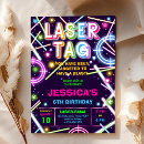 Search for laser tag birthday invitations Glow in the dark