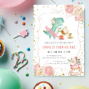 Search for dinosaur birthday invitations Girl