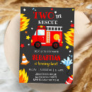 Search for rescue birthday invitations Two the rescue