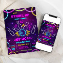 Search for glow bowling invitations Neon glow party