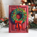 Search for red door christmas cards Wreath