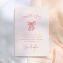 Search for pink bow thank you cards Whimsical