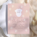 Search for rectangle daisy baby shower invitations Floral
