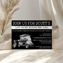 Search for golf bachelor party invitations Grey