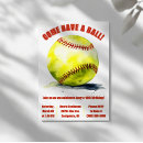 Search for softball birthday invitations Red
